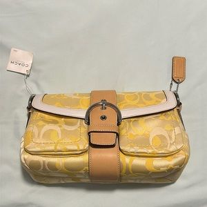 Vintage yellow Coach Signature C Georgie Crossbody (Small)